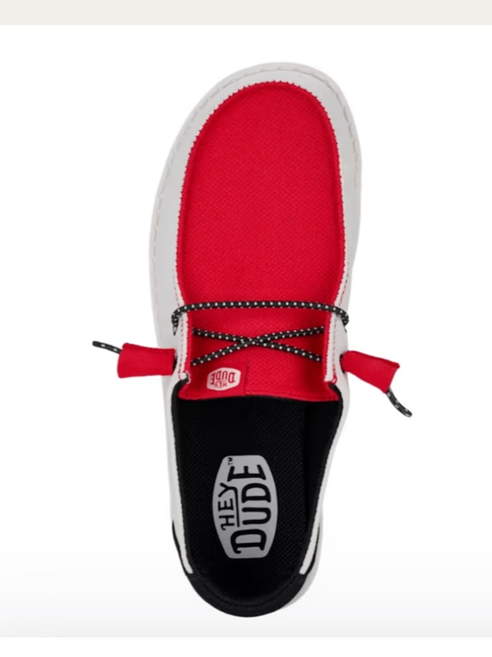 Hey Dude Wendy Louisville Cardinals Women's Red, White & Black Slip-On Loafers - Picture 3 of 11